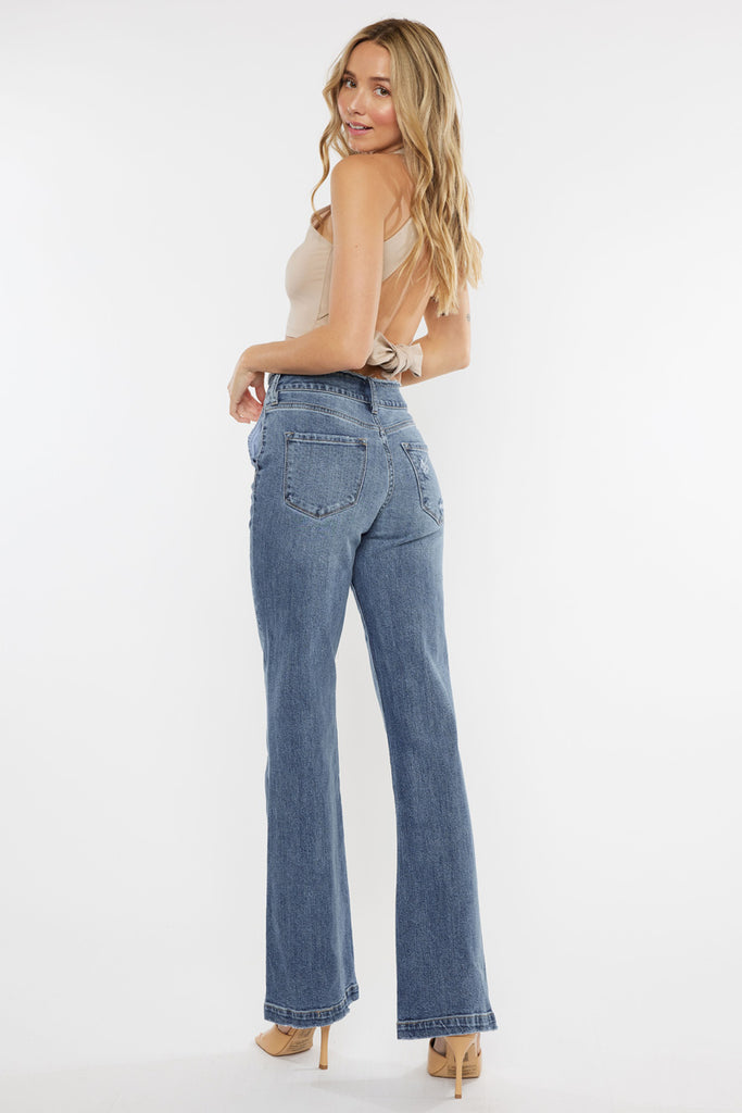 Makayla Ultra High Rise Flare Jeans - Official Kancan USA