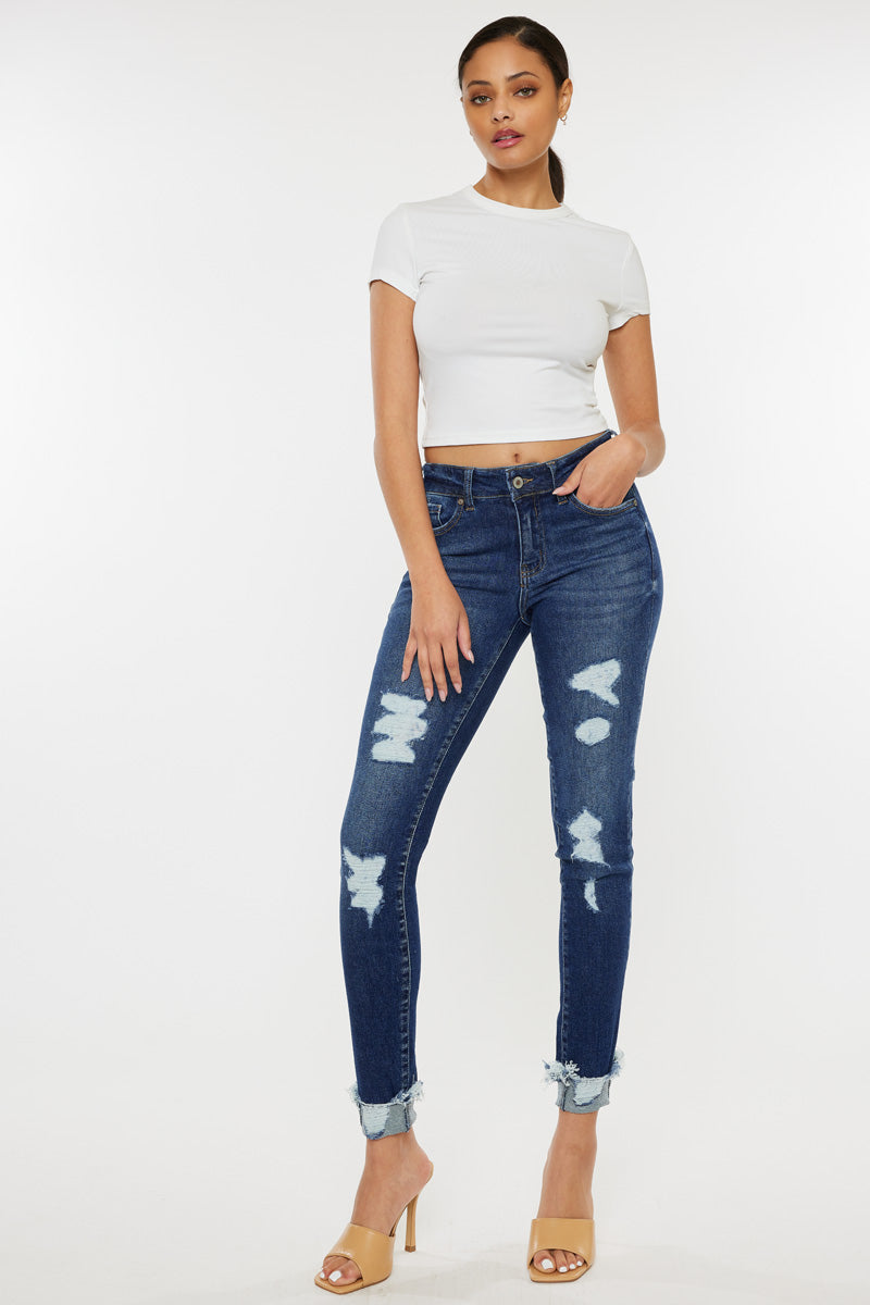 Sienna Mid Rise Super Skinny Jeans