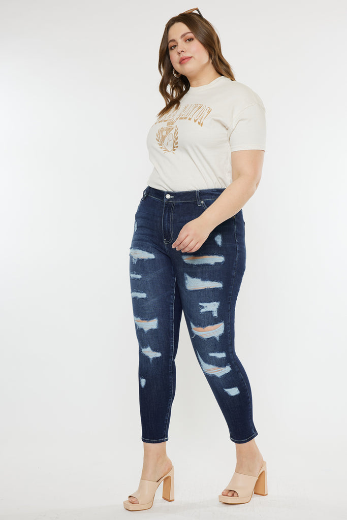 Tanya High Rise Super Skinny Jeans (Plus Size) - Official Kancan USA