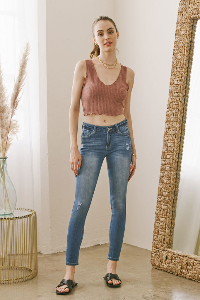 Mendy Mid Rise Super Skinny Jeans - Official Kancan USA