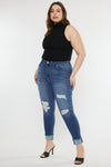 Stevie Mid Rise Ankle Skinny Jeans (Plus Size) - Official Kancan USA