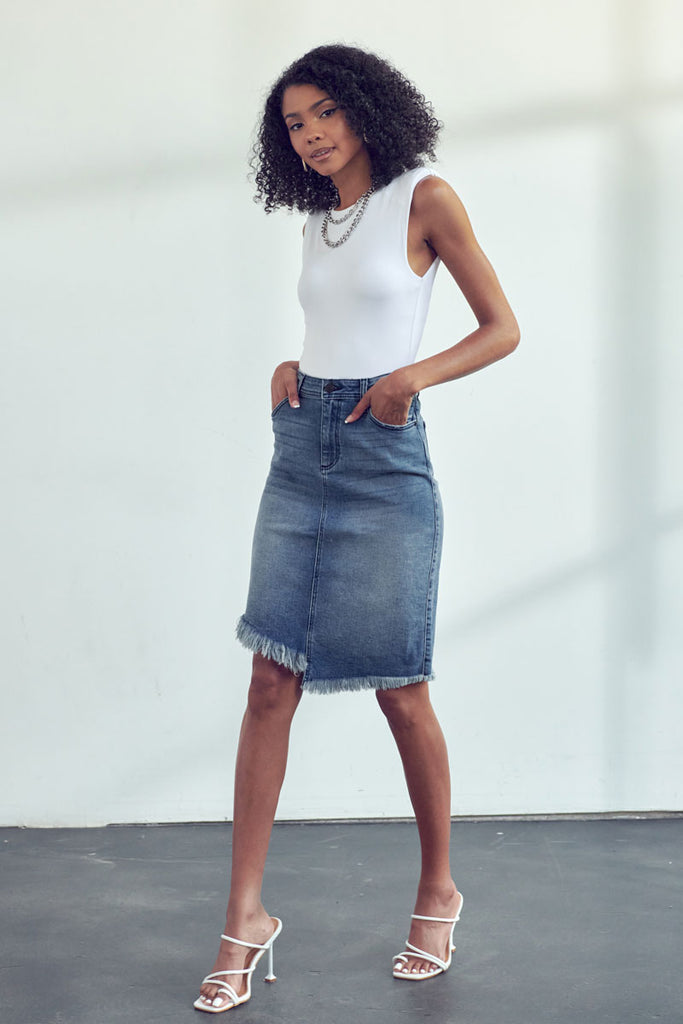 Emily High Rise Midi Skirt - Official Kancan USA