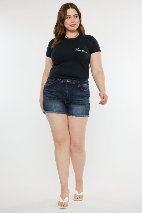 Ellie High Rise Shorts (Plus Size) - Official Kancan USA