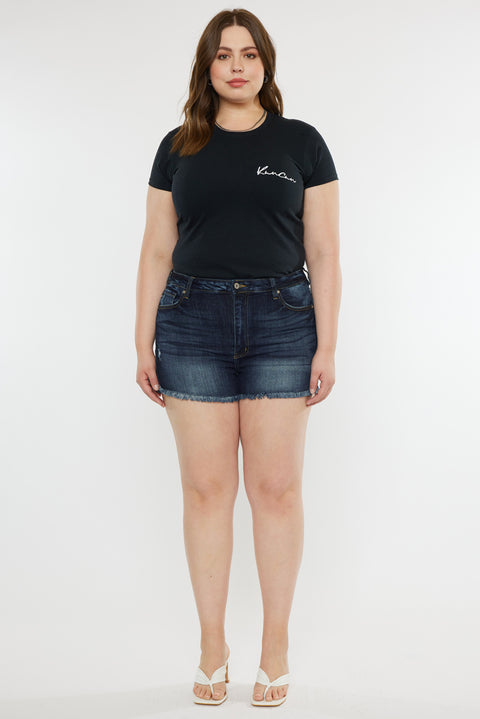 Ellie High Rise Shorts (Plus Size) - Official Kancan USA