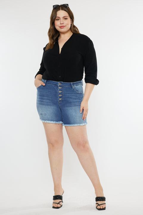 Zelda Mid Rise Shorts  (Plus Size) - Official Kancan USA