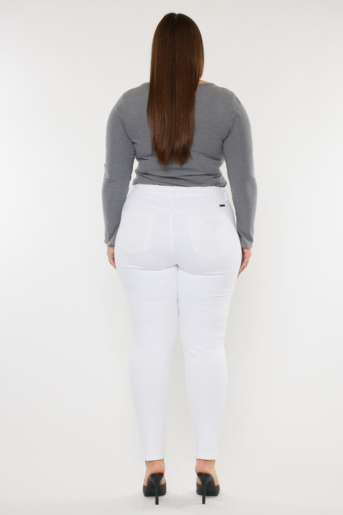 Kristy High Rise Slim Straight Jeans (Plus Size) - Official Kancan USA