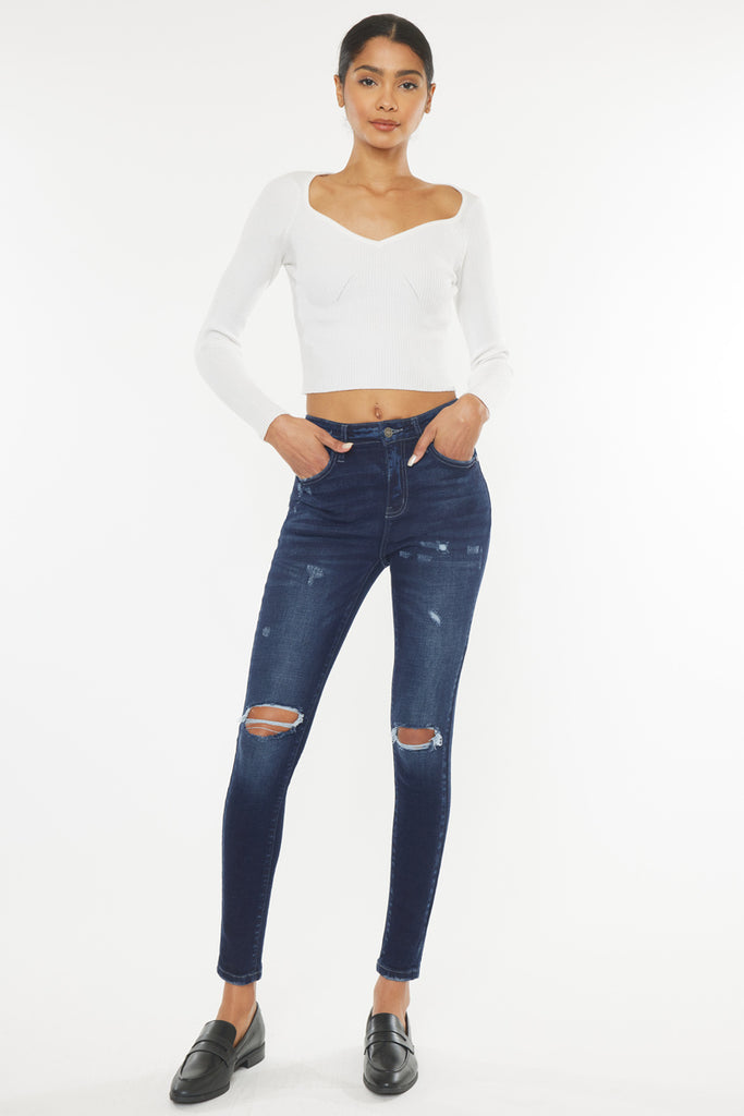 Hilarie High Rise Super Skinny Jeans - Official Kancan USA