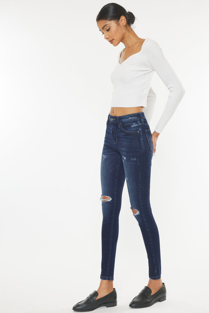 Hilarie High Rise Super Skinny Jeans - Official Kancan USA