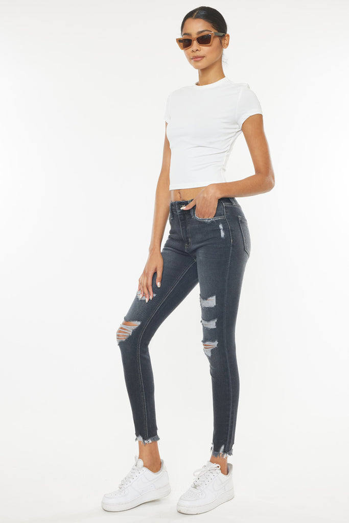 Calista High Rise Ankle Skinny Jeans - Official Kancan USA