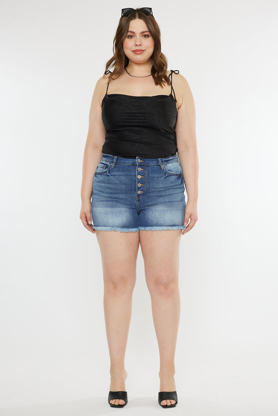 Devon High Rise Shorts (Plus Size) - Official Kancan USA