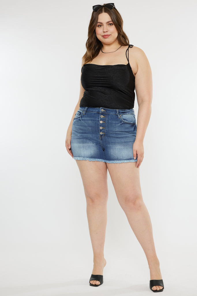 Devon High Rise Shorts (Plus Size) - Official Kancan USA