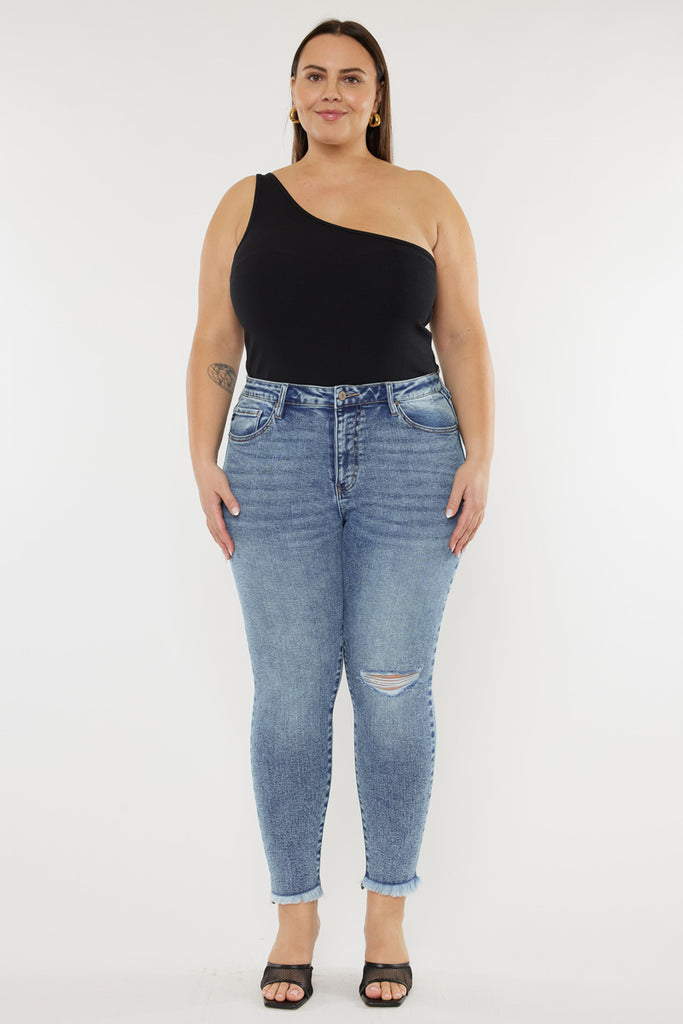 Bellita High Rise Ankle Skinny Jeans (Plus Size) - Official Kancan USA