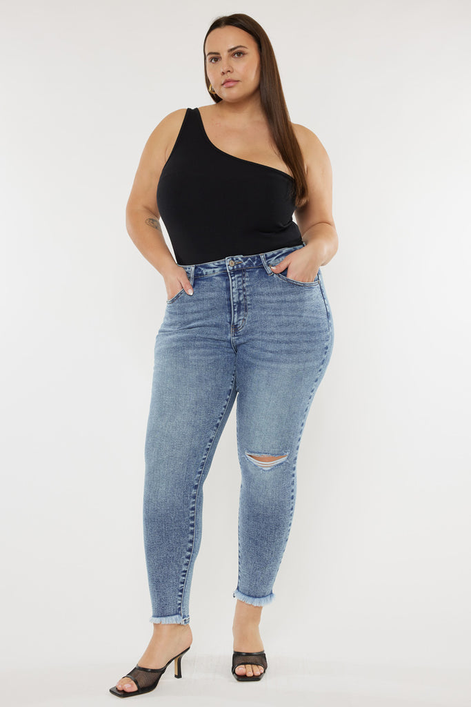 Bellita High Rise Ankle Skinny Jeans (Plus Size) - Official Kancan USA