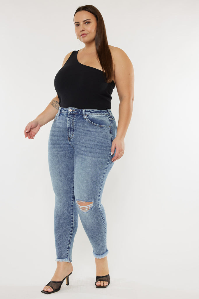 Bellita High Rise Ankle Skinny Jeans (Plus Size) - Official Kancan USA