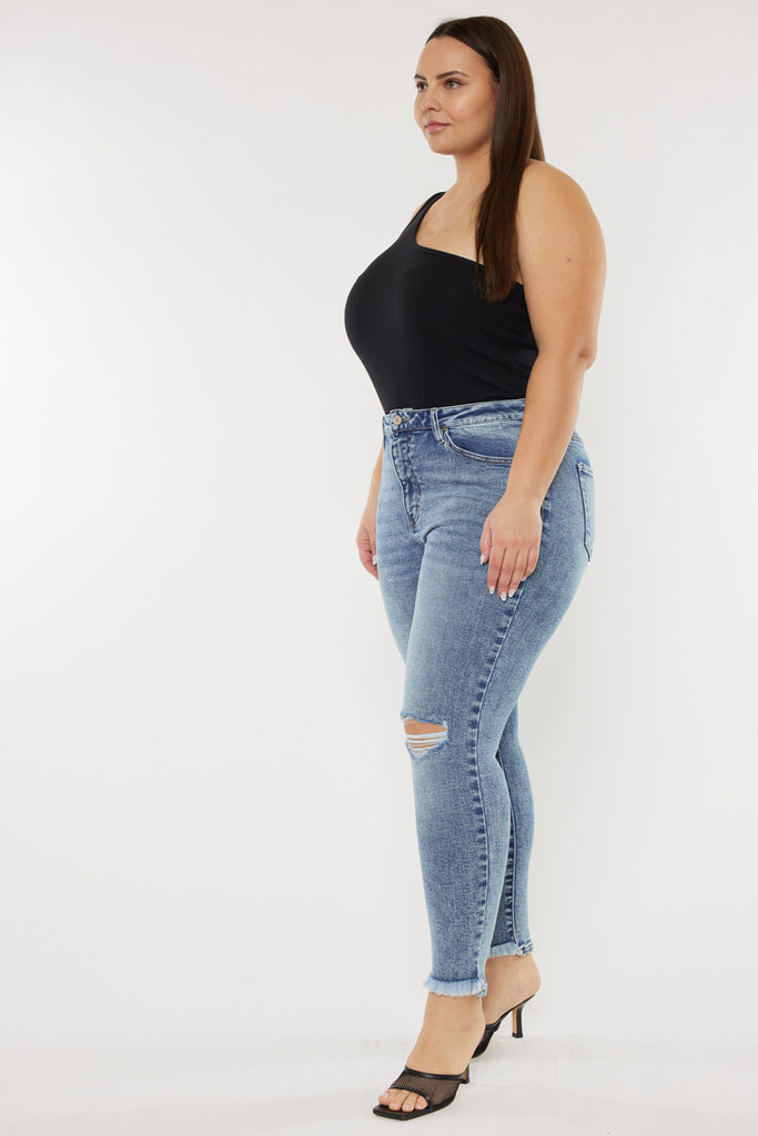 Bellita High Rise Ankle Skinny Jeans (Plus Size) - Official Kancan USA