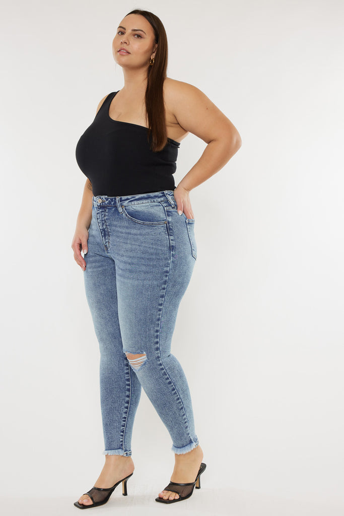 Bellita High Rise Ankle Skinny Jeans (Plus Size) - Official Kancan USA