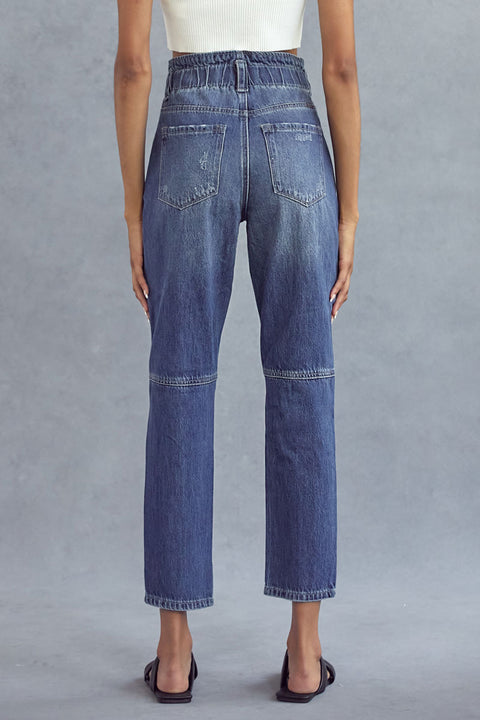 Bronte Ultra High Rise Paperbag Mom Jeans - Official Kancan USA