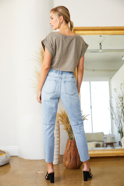 Bronte Ultra High Rise Paperbag Mom Jeans - Official Kancan USA