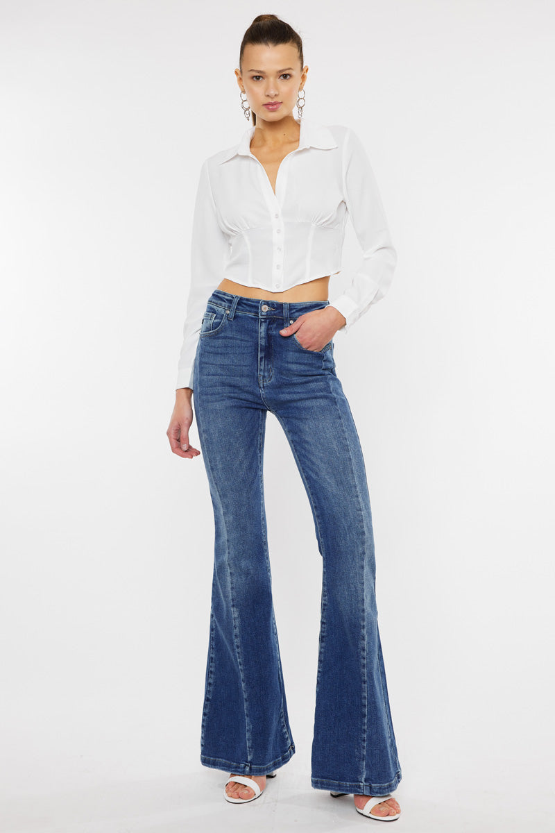 Mid-Rise Super-Flare Jeans