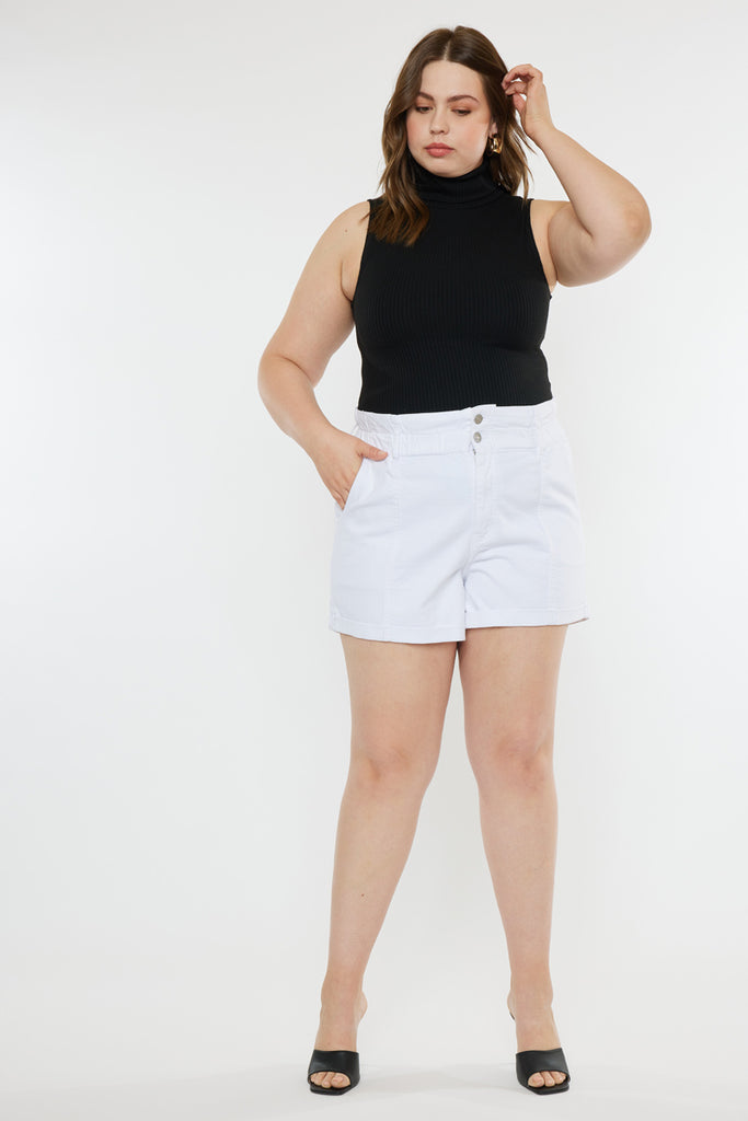 Soledad High Rise Paperbag Shorts (Plus Size) - Official Kancan USA