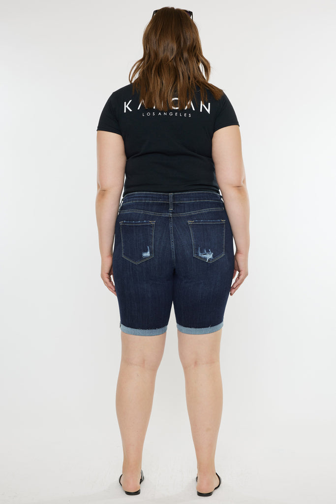 Kancan Shelby Mid Rise Bermuda Shorts Plus Size 2XL