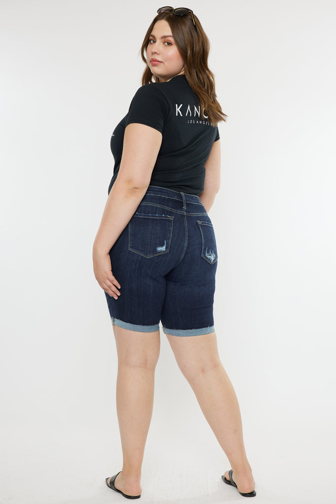 Shelby Mid Rise Bermuda Shorts (Plus Size) - Official Kancan USA