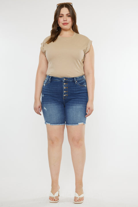 Tammy Ultra High Rise Bermuda Shorts (Plus Size) - Official Kancan USA