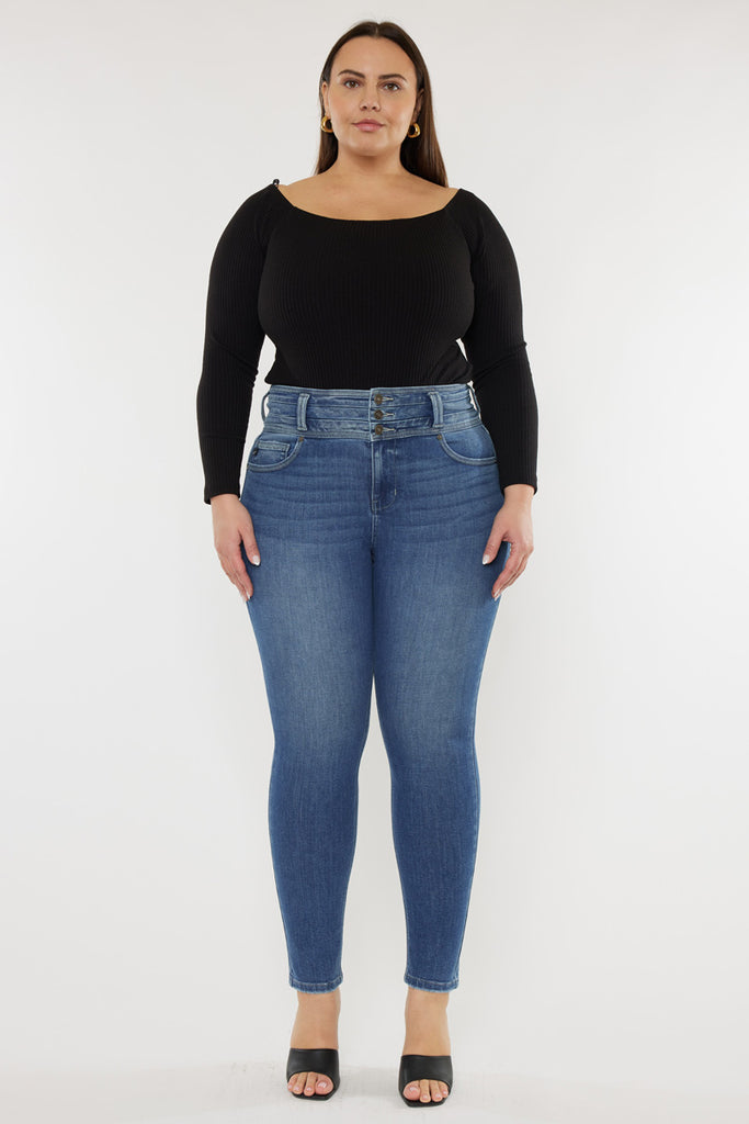 Brianne High Rise Super Skinny Jeans (Plus Size) - Official Kancan USA