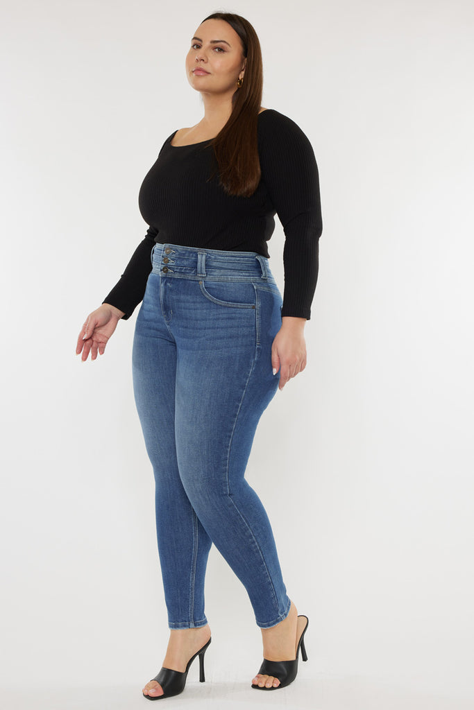 Brianne High Rise Super Skinny Jeans (Plus Size) - Official Kancan USA