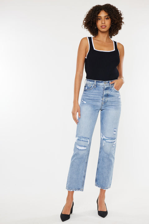 Kiara Ultra High Rise 90's Boyfriend Jeans - Official Kancan USA