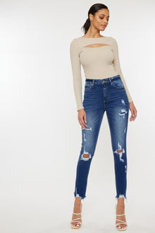  Samantha High Rise Ankle Skinny Jeans - Official Kancan USA