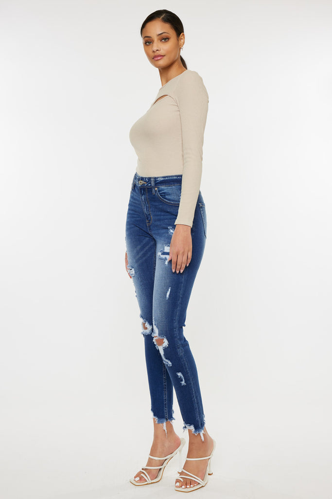 Samantha High Rise Ankle Skinny Jeans - Official Kancan USA