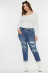 Jayleen Mid Rise Slim Boyfriend Jeans (Plus Size) - Official Kancan USA