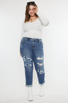 Jayleen Mid Rise Slim Boyfriend Jeans (Plus Size) - Official Kancan USA