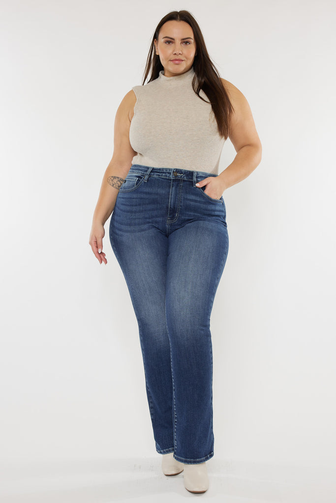 Cade High Rise Bootcut Jeans (Plus Size) - Official Kancan USA