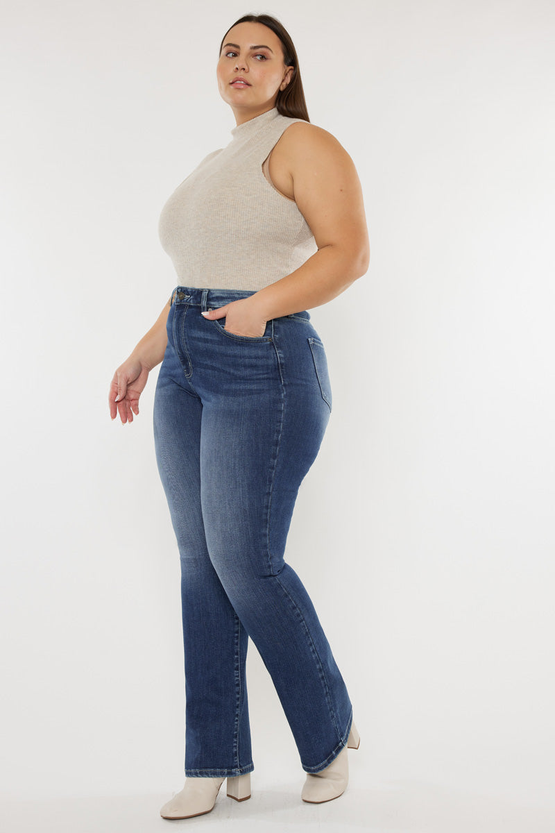 Cade High Rise Bootcut Jeans (Plus Size)