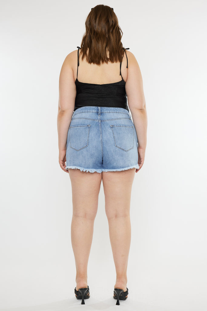 Isabelle Ultra High Rise Mom Shorts (Plus Size) - Official Kancan USA