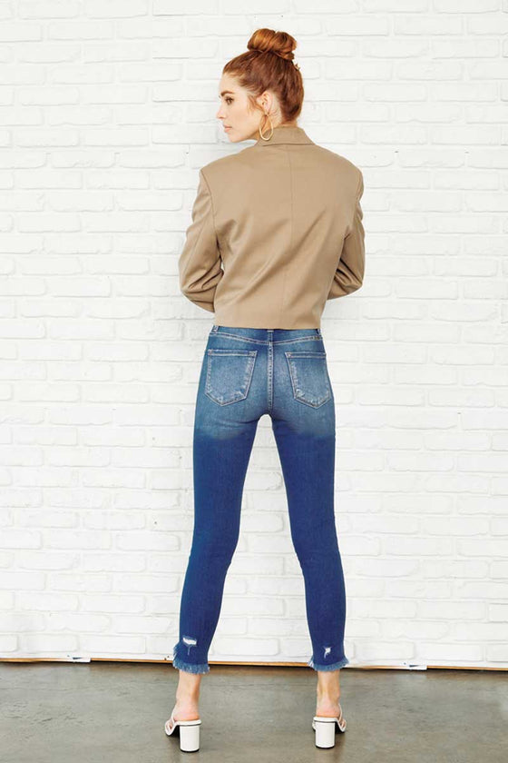 Knia High Rise Ankle Skinny Jeans - Official Kancan USA