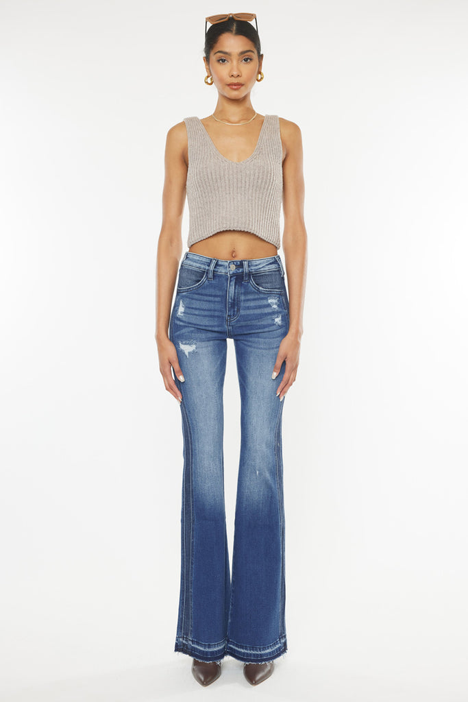 Clemont High Rise Flare Jeans - Official Kancan USA