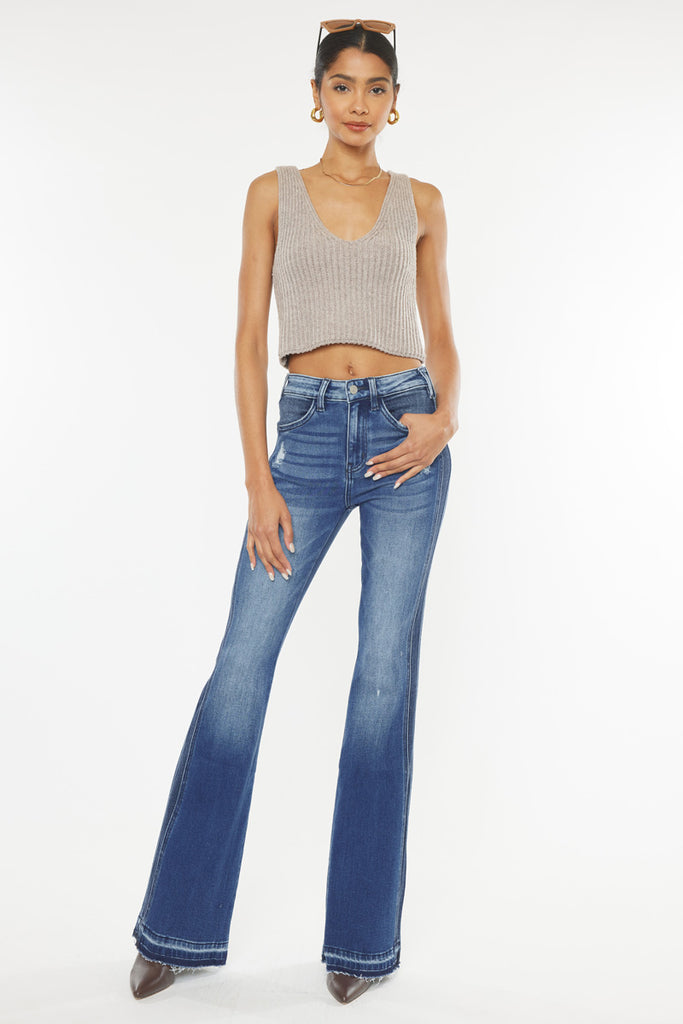 Clemont High Rise Flare Jeans - Official Kancan USA