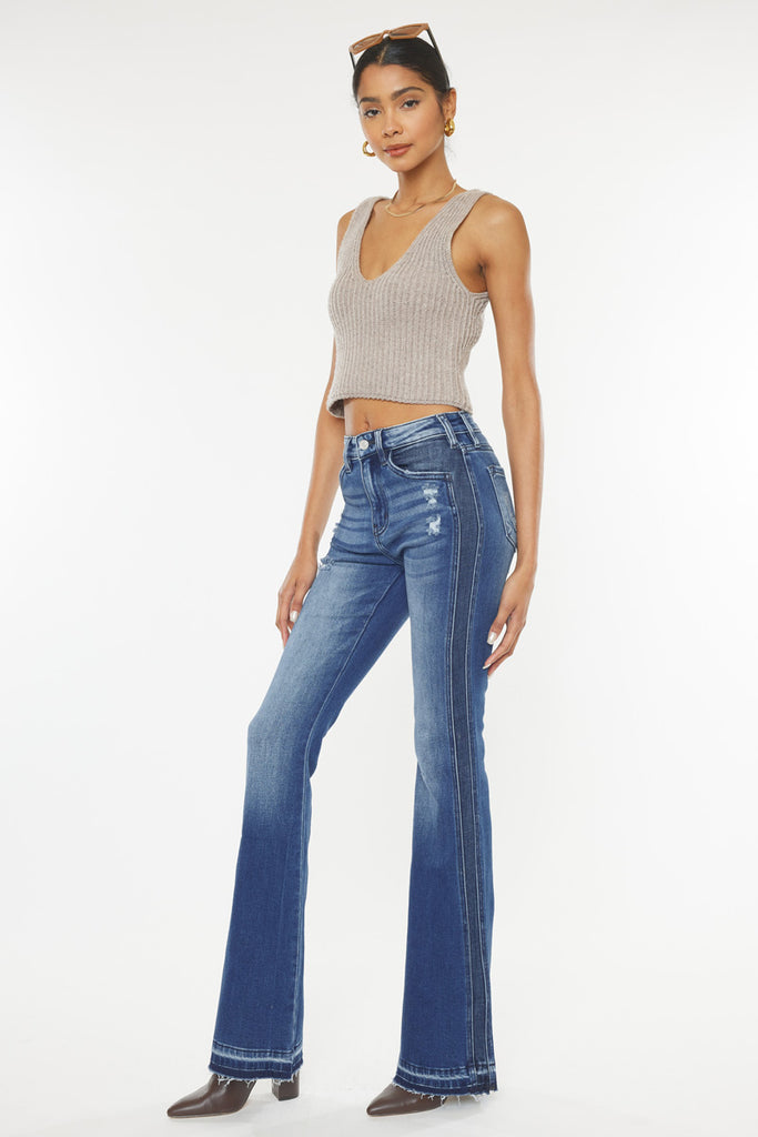 Clemont High Rise Flare Jeans - Official Kancan USA