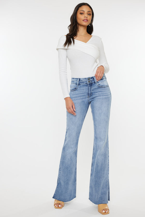 Selena Mid Rise Double Waist Band Flare - Official Kancan USA