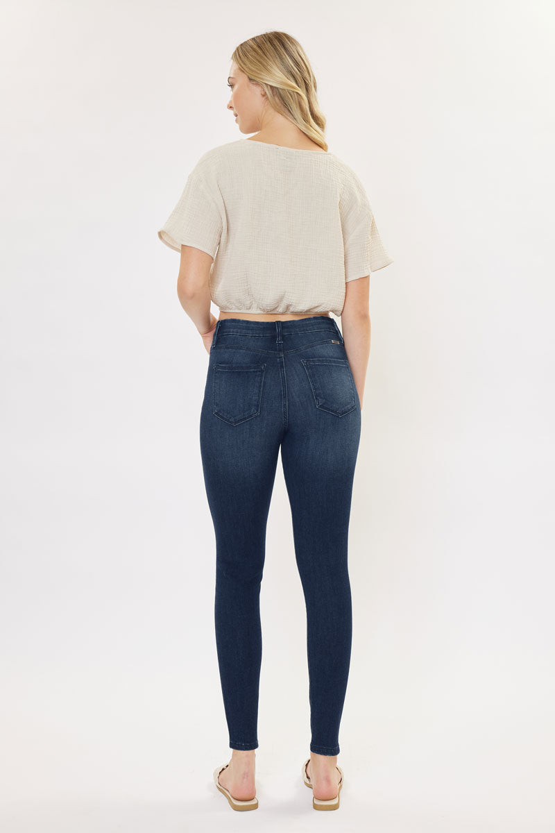 Kancan  Melanie Missy and Plus Size Crop Wide Leg Jeans