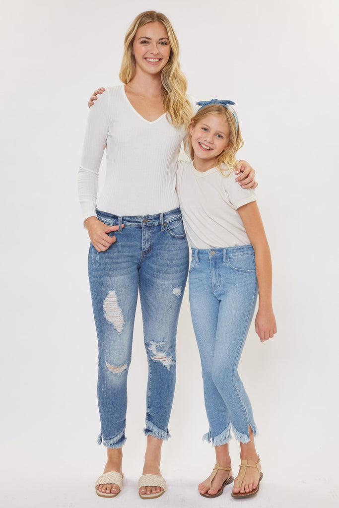 Summer High Rise Ankle Skinny Kid Jeans(NEEDS PRICE) - Official Kancan USA