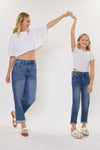 Halo Mid Rise Mini Mom Kid Jeans - Official Kancan USA